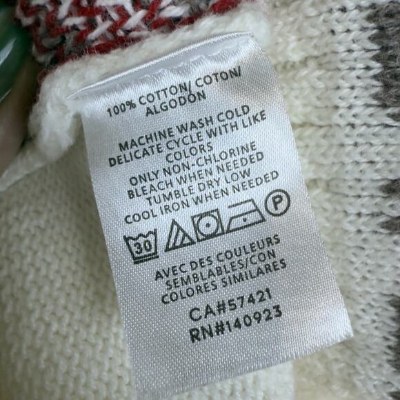 Loft Outlet sz. Large Holiday festive Christmas sweater, cardigan, office #4380 - Picture 6 of 8